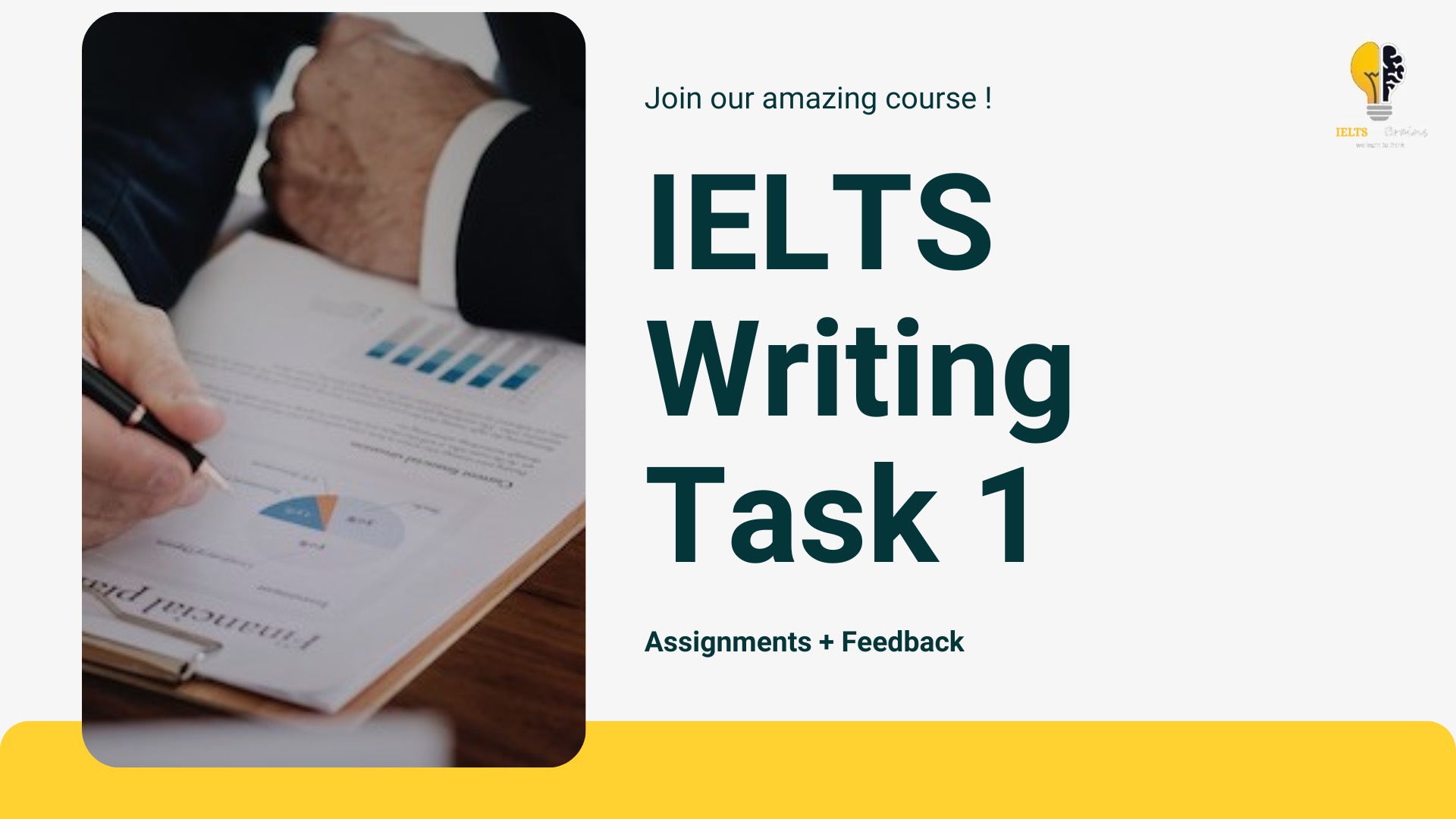 IELTS Writing Task 1 course at IELTSBrains Institute