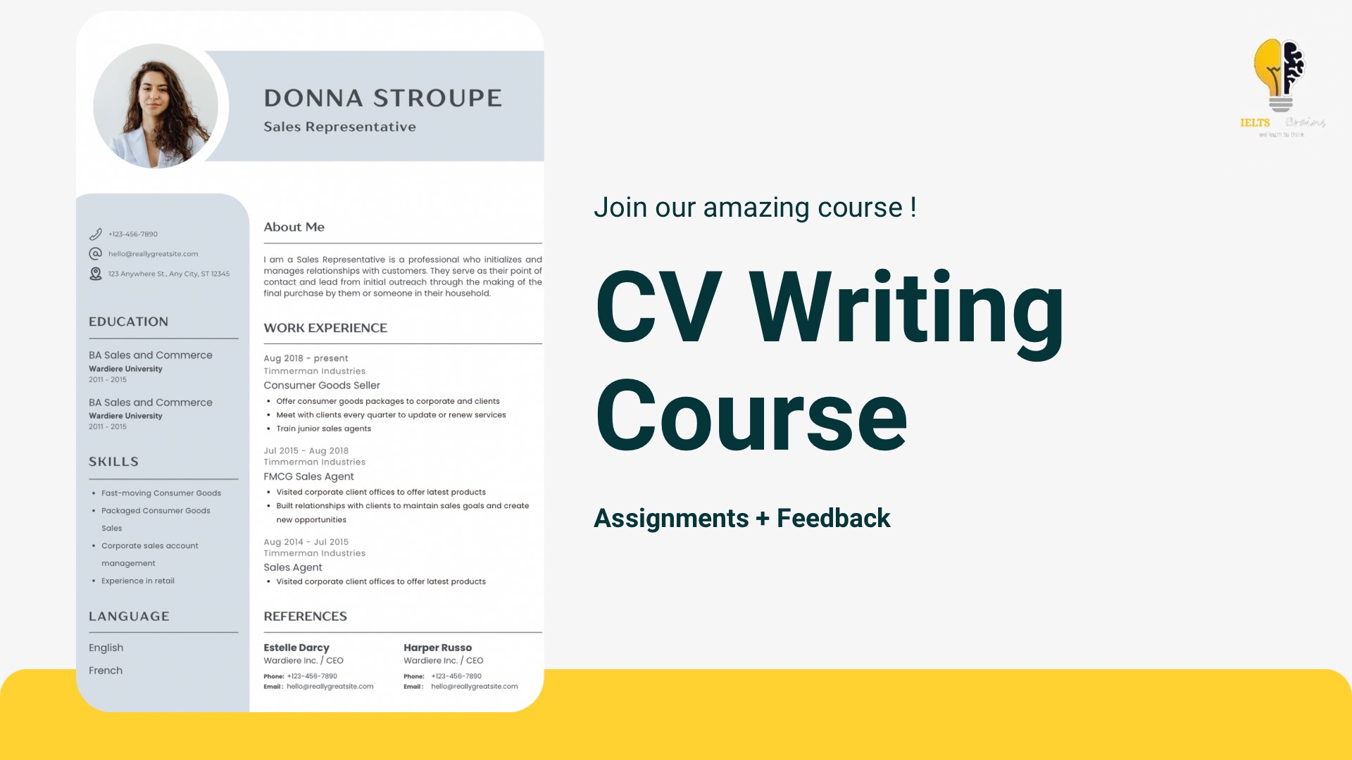 CV Writing Course at IELTSBrains Institute