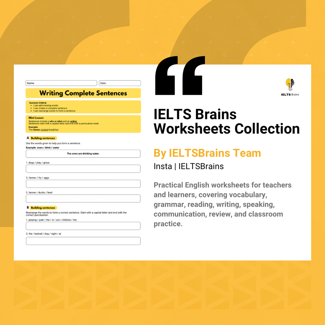 IELTS Brains Worksheets Collection